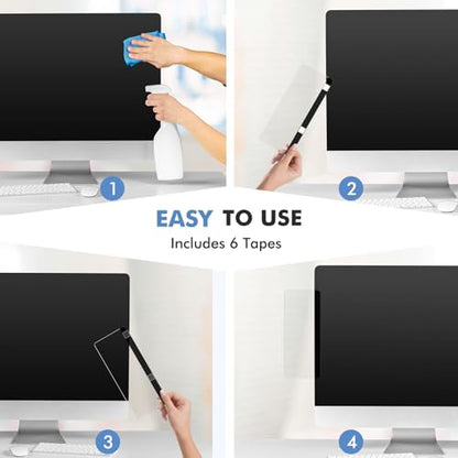 DOLLAR BOSS 2 Pcs 5.5" x 3.1" Transparent Acrylic Monitor Memo Board | Office Desk Accessories, Computer Screen Side Note Holder, Clear Message Board, For Sticky Notes Memos, Fits PC & Laptop - size: 5.5''x3.1''-2pcs