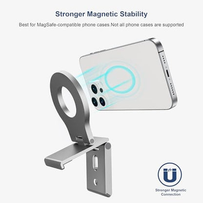 Itramax Continuity Camera Mount for Desktop Monitor,Magnetic Phone Holder for Webcam Compatible with iPhone 17 16 15 13 14 12,MagSafe,iOS 16 iMac & MacBook macOS 13 Ventura,Studio Display,TV,Silver - color: Standard-Silver