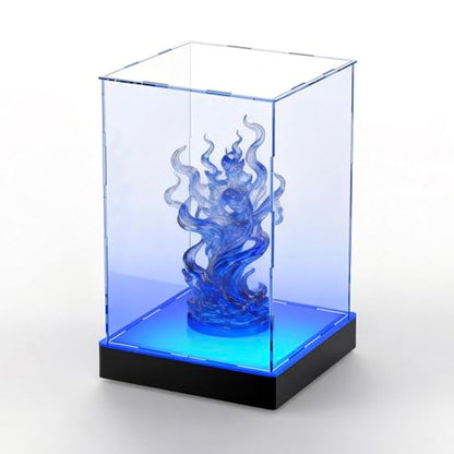 Light Up Acrylic Display Case with RGBW LED Lights, USB Powered with Switch Panel & App Control, Clear Collectible Display Box for Figures, Dolls, Collectables & Trophy, 8x8x12 Inch - size: 8''(L) x 8''(W) x 12''(H)