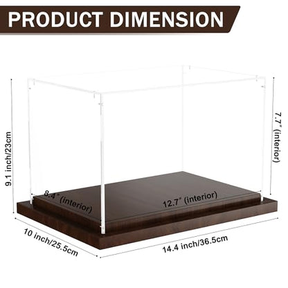 VGMiu Boxing Glove Display Case with Wood Base, Clear Acrylic Display Case Box for Boxing Glove, Baseball Mitt, Sports Collectibles, Memorabilia Displays, Gift for Boxing Fans - size: Boxing Glove Case