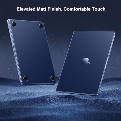 MOSISO Ultra-Thin & Seamlessly Closes Cover Compatible with MacBook Air 13 inch Case M5 M4 M3 M2 2026-2022 A3449 A3240 A3113 A2681, 2 in 1 Kit Anti-Fingerprints Shell for Mac Air 13.6, Midnight Clear - color: Midnight Clear