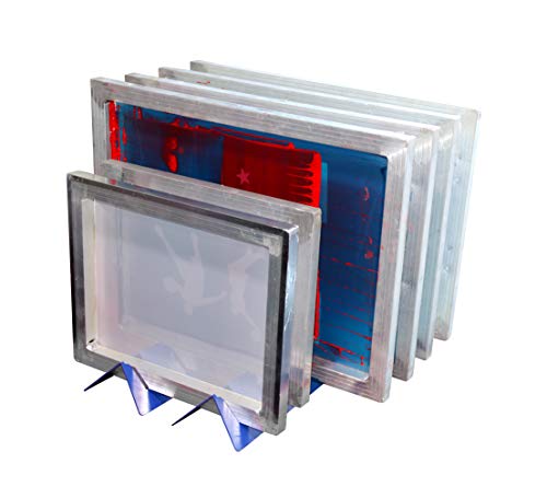 TECHTONGDA 6 Slot Screen Printing Frame Rack Shelf Storage Holder Desktop Adjustable Silk Screen Frame Rack Drying