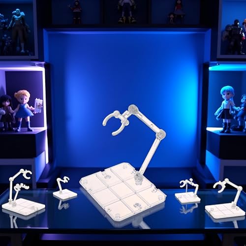 Action Figure Stand, Doll Model Display Holder Base Doll Support Stand Compatible with HG RG SD SHF Gundam 1/144 Toy Collectible Display and Storage