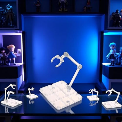 Action Figure Stand, Doll Model Display Holder Base Doll Support Stand Compatible with HG RG SD SHF Gundam 1/144 Toy Collectible Display and Storage