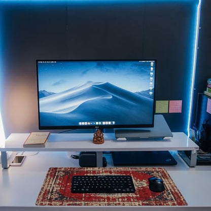 Desk Mat,Boho Carpet Style Large Gaming Mouse Pad XL,Boho Rug Desk Pad,Extended Big Computer Keyboard Mouse Pad with Non-Slip Base and Stitched Edges 31.5"x11.8" - color: Boho Carpet Style-2, size: XL-31.5"x11.8"