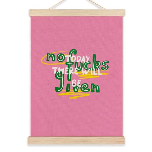 LZYRF Pink Funny Motivational Wall Art Poster Framed, Trendy Retro Adult Humor Inspirational Canvas Prints Wall Decor for Home Living Room Dorm Apartment, 12x16 Inch - color: Pink Funny Motivational, size: 16"L x 12"W