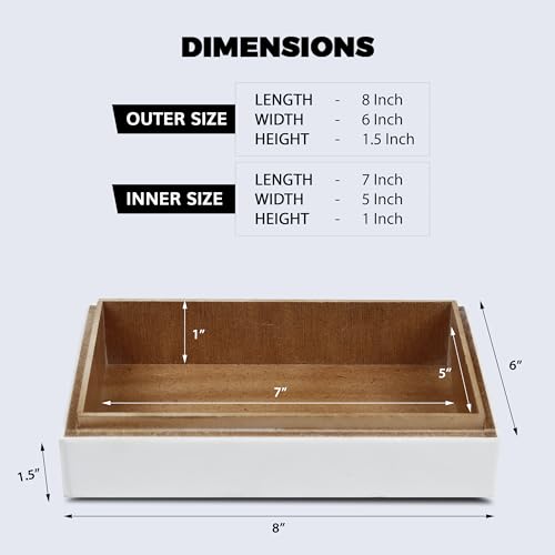 Handicrafts Home Black and White Decorative Storage Box with Lid– Coffee Table Storage Box, Handmade Resin Inlay Wooden Box, Remote Control Holder, Decorative Organizer, Keepsake & Jewelry Box- 8x5x2 - color: KEPT-DAPPER-GENT, size: 6 x 8 x 1.5 Inches