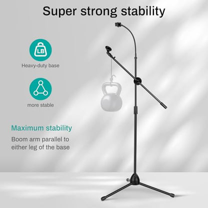 AODSK Deluxe Tripod Microphone Stand with Boom Arm & Twist Clutch Height Adjustment (Gooseneck version) - style: Gooseneck version