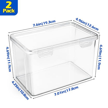2 Pack Video Game Holder for Switch Game Storage Box Store 18 Cases, Media Storage Organizer, Clear Plastic Storage Box