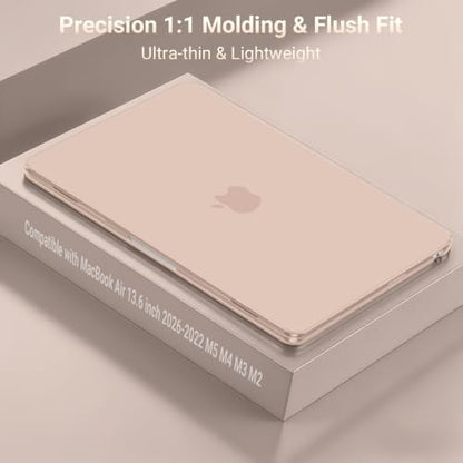 MOSISO Compatible with MacBook Air 13 inch Case M5 2026 M4 2025 M3 M2 2024-2022 A3449 A3240 A3113 A2681, Scratches-Resistant Protective Hard Shell for MacBook Air 13.6 inch Case, Camel - color: Camel