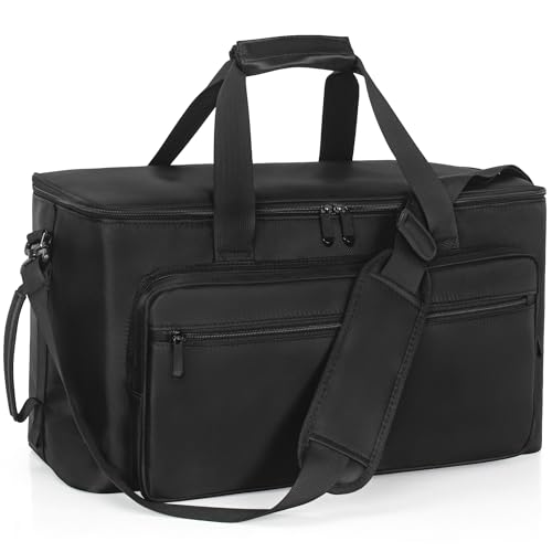 AKOZLIN Large Travel Gig Band Cable File Bag With Detachable Dividers,DJ Cord Organizer Case for Laptop,DJ Gear,Sound Instrument and Musician Accessories - color: Black-Grey, size: 19"x11"x7.8"