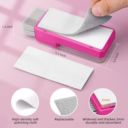 All-in-1 Keyboard Cleaner and Laptop Cleaning Kit - Professional Computer Screen-Safe Tools for MacBook and Electronics - Portable Brush Set for Gamers and Remote Professionals, HotPink - color: HotPink