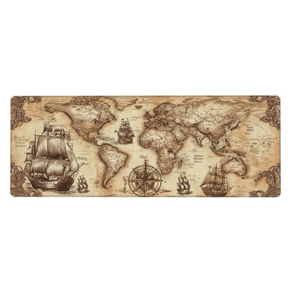 Nautical Compass Mouse Pad Extended Large Gaming Mouse Pad XL Stitched Edges for Gamer Home Office 31.5 X 11.8 Inch - color: Nautical Compass