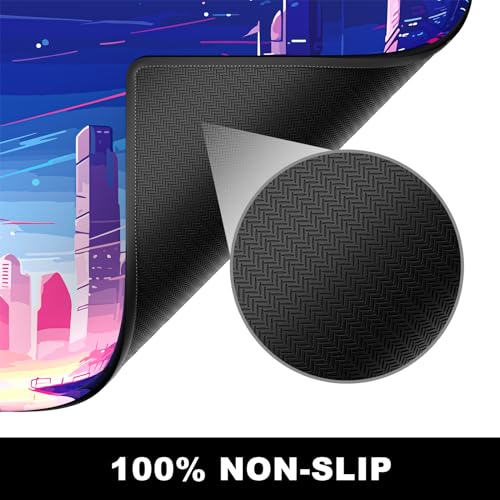 BOSOBO Large Mouse Pad, Desk Pad, XXL XL Extended Gaming Mouse Pad, Desk Mat for Office & Home, Long and HugeKeyboard Mat,Desktop Full Cover 31.5 x 11.8 Inches, Anime Tokyo Cyberpunk - color: Anime Tokyo Cyberpunk, size: XL - 31.5 x 11.8 Inches
