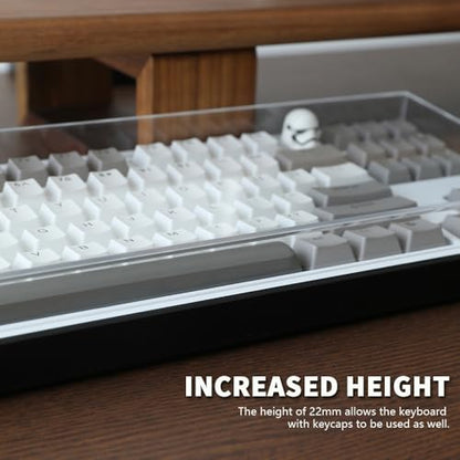 Acrylic Keyboard Dust Cover,75 Keys Transparent Mechanical Keyboard Protective Cover,Compatible with Computer Gaming Keyboards (12.6''x5.31''x0.87'') - size: 75 keys