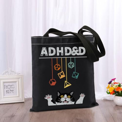 TIIMG Video Game Gift Cat RPG Game Player Cat Lover Gamer Tote Bag