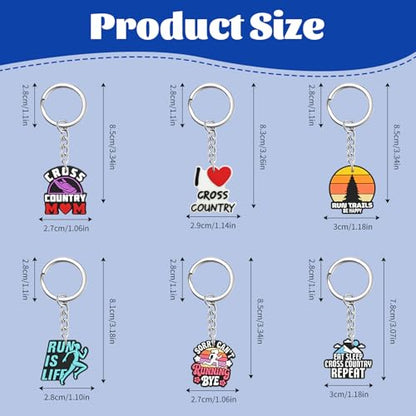 Keychains Bulk,Funny Key Chain for Prizes Incentives Holiday Gifts Birthday Party Favors - color: 30pcs Running Keychains