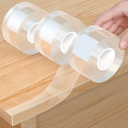 3Pack Soft Corner Protectors for Furniture Strip,2 in x 9.84 Ft,Wall Corner Bumper Tape,Desk Edge,Baseboard Protector,Clear Cabinet Door Protector Edge Guard,Crib Rail Covers for Teething - size: 3Pack x 2in x 9.84FT