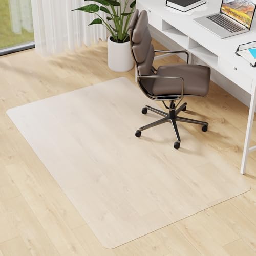 Office Chair Mat for Hardwood Floor - 46 x 72'', Transparent Computer Desk Chair Mat Easy Glide Floor Protector Mat for Rolling Chairs Office & Home - color: Clear, size: 46'' x 72'' Rectangle