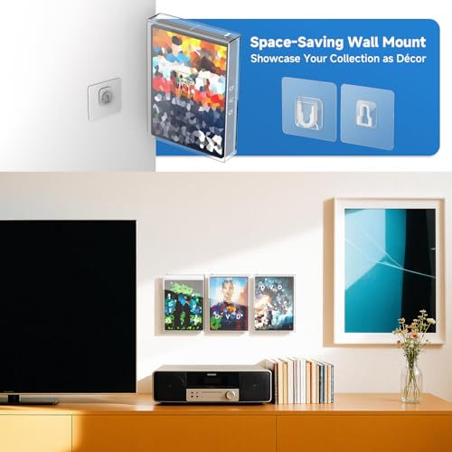 Steelbook Protector, Acrylic Wall Mount Display Case | 1Pack Clear Case, Inner 7.63" x 5.47" x 1.14", Compatible with Thickened Collector Edition DVD, Sturdy Acrylic, Case Only