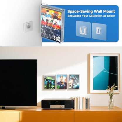 Steelbook Protector, Acrylic Wall Mount Display Case | 1Pack Clear Case, Inner 7.63" x 5.47" x 1.14", Compatible with Thickened Collector Edition DVD, Sturdy Acrylic, Case Only