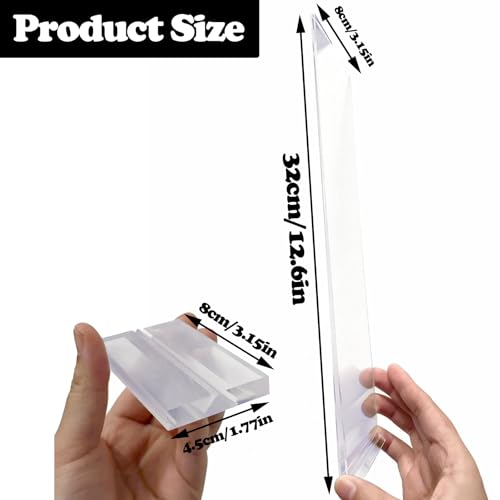 Removable Sticky Note Holder Double-Sided Acrylic Desktop Memo Message Board Transparent Adhesive Note Organizer for Any Computer and Laptop for Home Office School (Not Easy to Fall Off)