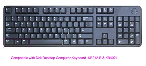 Clear Anti-Dust Silicone Keyboard Protector Skin Cover Compatible With Dell KB212-B, KB4021, 2GR91, 4G481 Desktop PC Slim USB 104-Key Keyboard (Transparent) - color: Transparent, size: Compatible Dell KB212-B/KB4021 Keyboard