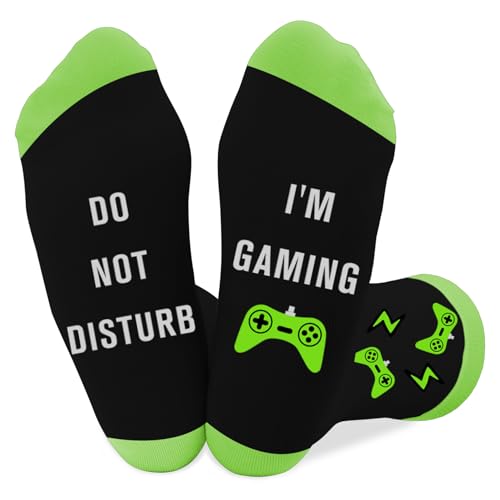 Gamer Gifts for Men, Boys, Women, Girls, Gaming Gifts Christmas Birthday Stocking Stuffers Fathers Day Valentines Day Gift Ideas for Gamers Funny Game Socks for Game Lovers, Boyfriend, Friend