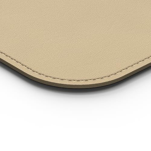 POUT TekDec Mat – Vegan Leather Desk Pad (31.5×13.4in / 80×34cm), Water-Resistant Surface, Anti-Slip Base, Scratch & Heat Protection, Multi-Functional Writing & Mouse Pad – Texas Sand - color: Texas Sand
