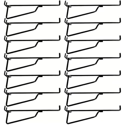 14 Pack Pegboard Shelf Hooks, Only Fits Pegboards Under 1.2mm Thick | 8 Inch Metal Peg Board Bracket, Peg Board Shelving Hook Accessories, Utility Tool Hangers Set for Garage, Craft