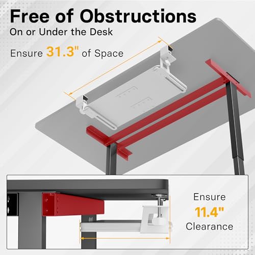BONTEC KMT01 Under Desk Keyboard Tray, Pull-Out Keyboard & Mouse Platform with C-Clamp, 25.6 x 11.8 in Space-Saving Ergonomic Slide-Out Drawer, White - color: White, size: 25.6" x 11.8"