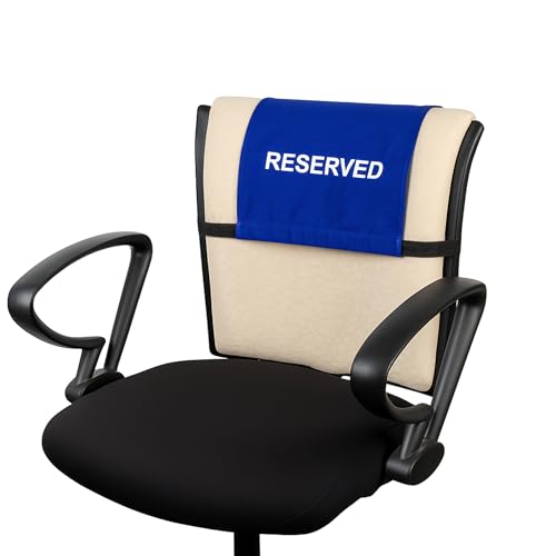 Aspire 100 Pcs Reserved Chair Covers with Elastic, Stretchable Reserved Seating Signs for Recliner Chair, Sofa Reserved Headrest Cover - color: Blue, size: 100 packs