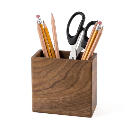 Remote Holder Hole-Free, Self-Adhesive Storage Wooden Box Small | Wall Mounted or Desk Mounted Container for Remote Phone Pencil Stationery Accessories Placement - size: Small