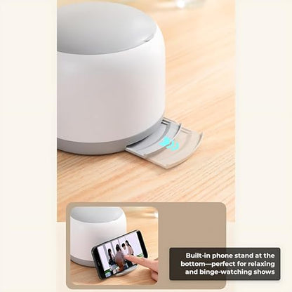 Small Desk mini Trash can Desktop Tiny Garbage can Office Waste Basket with lid with Bracket Home Office Bedroom Living Room Kitchen Garbage Sundries, Includes 90 Trash Bags(Gray-White) - color: Gray-White