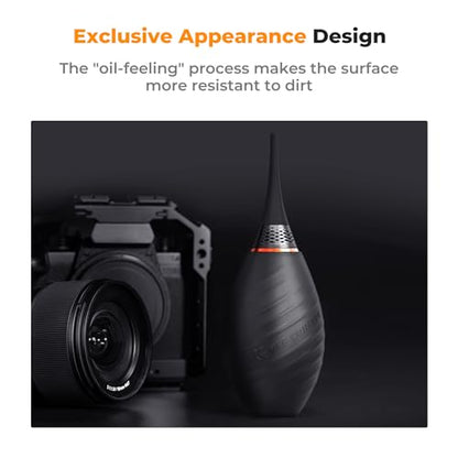 K&F CONCEPT Soft Tip Strong Air Blower with Long Nozzle | Dual-valve silicone blower. Highly elastic with a soft nozzle. Ergonomic design for a comfortable grip