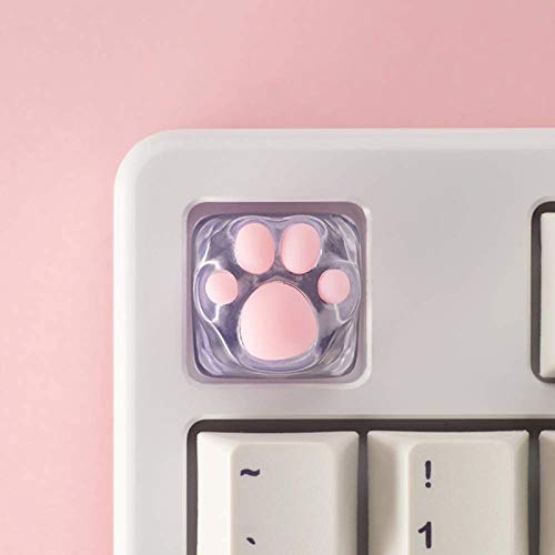 SYA ZOMOPLUS Cute Keycaps,Novelty Cat-Claws Keycap 3D Model OEM Profile Keyboard Keycaps Shine-Though Custom Key Caps for Cherry MX Switches Mechanical Gaming Keyboards(Translucent 2 Pack) - color: Translucent-2 Pack