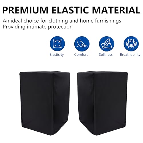 Musiin Studio Monitor Dust Cover Protective Compatible With YAMAHA HS5 Admin Audio T5V KRK Rokit 5 G4 Black 5-Inch Professional Powered Speaker cover(2 packs)
