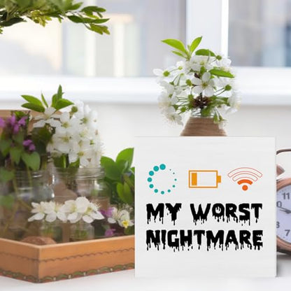 Funny Gaming Gifts for Gamers, My Worst Nightmare Playroom Home Wooden Box Sign Decor, Gaming Room Desk Decor