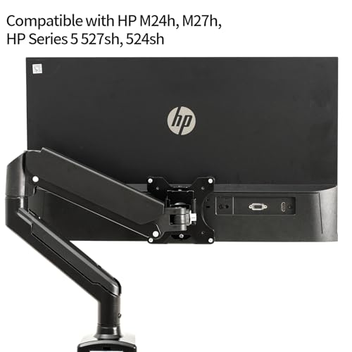 VESA Mount Adapter Bracket for HP M24h M27h Series 5 524sh 527sh Monitors - Fits 75x75mm & 100x100mm VESA, Wall Mount Monitor Arm Desk Stand, Black