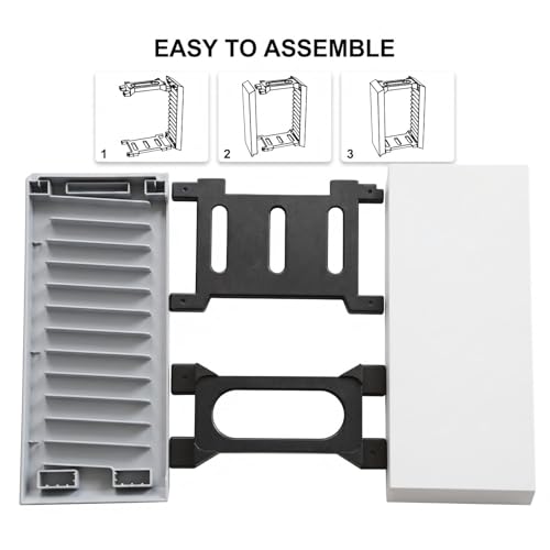 Game Holder for PS3 for PS4 for PS5 Game Tower for Xbox, Up to 12 Discs | ABS Material, Easy to Assemble, Stable Structure