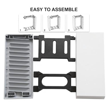 Game Holder for PS3 for PS4 for PS5 Game Tower for Xbox, Up to 12 Discs | ABS Material, Easy to Assemble, Stable Structure