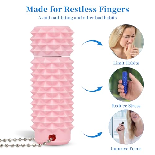 Little Ouchies Pain Stim Fidget Toy, 3D Printed Pocket Spiky Keychain with Clicker Button Spinner Sensory Toys for Anxiety Focus & Stress Reduction Novelty Gifts(F2) - color: F2