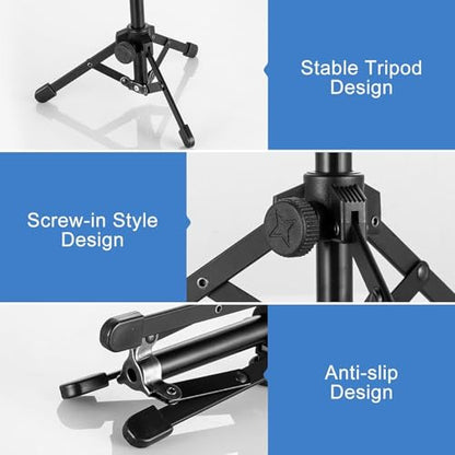 PodMic Tripod Stand and Videomic Handle Grip kit compatible with RODE XLR USB Videomicro Mic and Shotgun Microphones