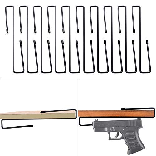 Adoreal 10 PCS Gun Rack, Pistol Rack for Gun Safe Shelf or Stack On Gun Cabinet, Gun Safe Accessory, Handgun Hanger Pistol Organizer for Display, Gifts for Hunters - style: 10 pack