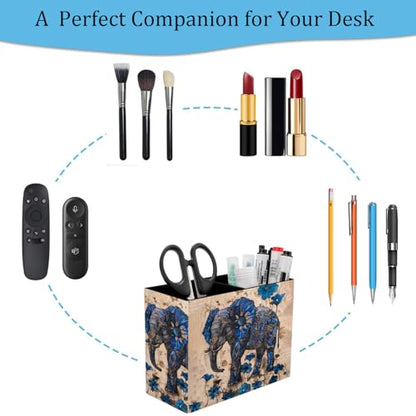 Pen Holder and Anti-Slip Mouse Pad Combination, Makeup Brush Storage Box, Tableware Storage Box, Suitable for Office and Home - Blue Spotted Weevil - color: Blue Spotted Weevil