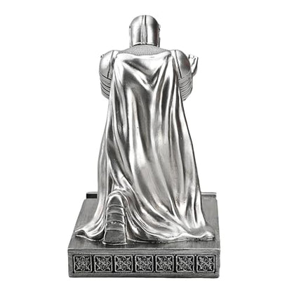 Windbreaker Soldier Knight Pen Holder Personalized Desk Accessory, Mobile Phone & Gaming Controller Holder, Device Stand Gift for Medieval Enthusiasts (Silver) - color: Silver