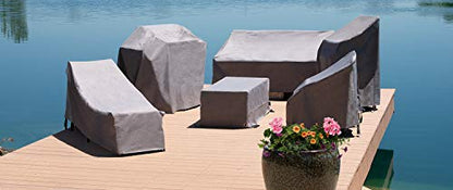 Modern Leisure Garrison Stackable/High Back Bar Chair Cover, Waterproof, 27"L x 27"W x 49"H, Granite - color: Granite