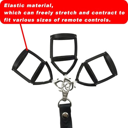 Universal Remote Control Holder with Lanyard - 3 Pack Portable Remote Leash, Stretchy Silicone Remote Protector for Bed, Hospital Bed, Recliner & Travel - Never Lose Your Remotes Again