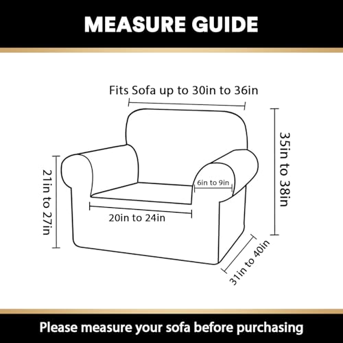 PrinceDeco Waterproof Chair Couch Cover, 100% Dual Waterproof Sofa Cover Washable, Stretch Jacquard Sofa Slipcover, Leakproof Furniture Protector for Kids, Pets(Chair Seat Width 20"-24", Pale Oak) - color: Paleoak, size: 1 Seat (Seat Width 20"-24")