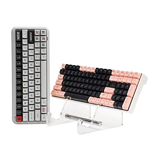 Sumgsn Keyboard Display Stand, Keyboard Storage Stand, Keyboard Holder, White Transparent Acrylic Stand for Two Mechanical Keyboard - color: White